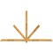 Ekena Millwork Kennewick Rough Sawn Timber Gable Bracket, Western Red Cedar, 108"W x 63"H x 2"D x 4"F, 14/12 Pitch GBW108X63X0204KEN00RWR - alternate 1